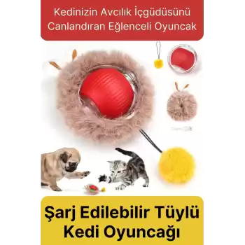 Özel Üretim Yumuşak Küçük Boyutlu Şarj Edilebilir Etkileşimli Eğlenceli Yuvarlanan Kedi Top Oyuncağı