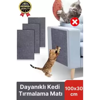 Dayanıklı Kolay Uygulanabilir Yapıştırılabilir Eşya Mobilya Koruyucu Kedi Tırmalama Matı 100 x 30 cm