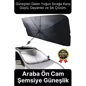 Özel Üretim Dayanıklı Titanyum Gümüş Kaplama UV Geçirmez Tüm Araçlar Araba Ön Cam Şemsiye Güneşlik