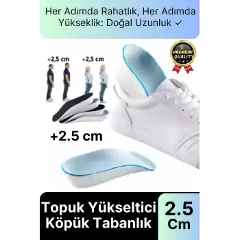 Eva Bellek Köpük Stoma Ortopedik Boy Uzatıcı Spor Ayakkabı Topuk Yükseltici Köpük Tabanlık 2.5 Cm