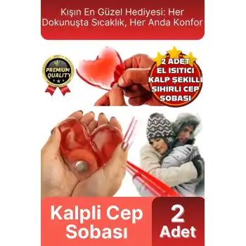Premium Sihirli Jel Isıtıcı Tekrar Kullanılır Isınmatik Sıcak Su Torbası Kalpli Cep Sobası 2li Set