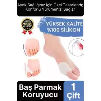 Yüksek Kalite Yumuşak Halluks Valgus Makaralı Bunyon Silikon Ayak Başparmak Kemik Koruyucu 1 Çift