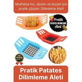 Yepyeni Pratik Paslanmaz Çelik Kızartma Kesici Sebze Soğan Kesme Doğrama Patates Dilimleme Aleti