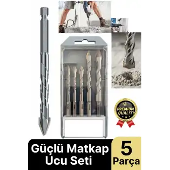 Yeni Yüksek Güçlü Kırılmaz Ahşap Metal Sac Demir Çelik Delebilen Matkap Ucu Seti 5 Parça
