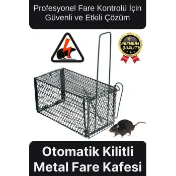 Özel Üretim Etkili Pratik Güvenli Hayvan Kemirgen Kontrolü Yaylı Otomatik Kilitli Metal Fare Kafesi