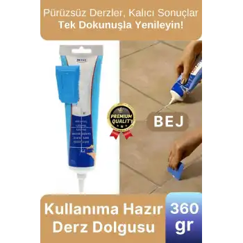 Profesyonel Kolay Kullanıma Hazır Zemin Duvar Onarma Gaga Uçlu Tüp Fayans Arası Derz Dolgu Bej