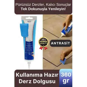 Profesyonel Kolay Kullanıma Hazır Zemin Duvar Onarma Gaga Uçlu Tüp Fayans Arası Derz Dolgu Antrasit