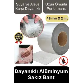 Premium Su Sızdırmaz İzolasyon Çatlak Boru Tamir Çamur Bandı Isıya Dayanıklı Sakız Bant 48 Mm X 2 Mt