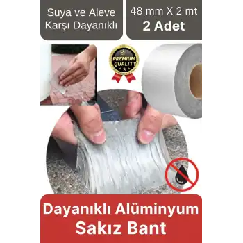Premium Çatlak Boru Tamir Su Sızdırmaz İzolasyon Çamur Bandı Isıya Dayanıklı Sakız Bant 48 Mm X 2 Mt