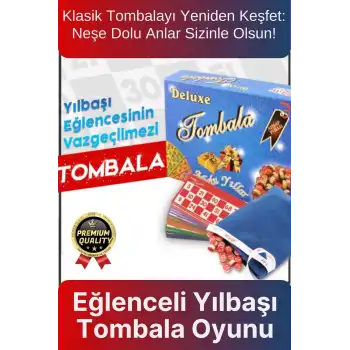 Özel Üretim Zeka Geliştirici Eğlenceli Etkinlik Aile Parti Yeni Yıl Yılbaşı Deluxe Tombala Oyunu