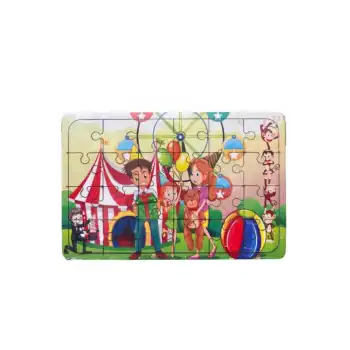 Premium Eğitici Eğlenceli Öğretici Dayanıklı Geliştiren Oyun Deneyimi Ahşap Puzzle Lunapark 24 Parça