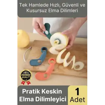 Çok Amaçlı Kullanım Pratik Dayanıklı Plastik Sağlam Kaymaz Keskin Şekilli Elma Dilimleme Aparatı