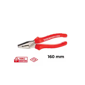 İzeltaş Kombine Pense Opak Seri 160 mm Ergonomik Kaymaz Sağlam Tutuş Günlük ve Profesyonel Kullanım Elektrik Kablo Kesme Aleti