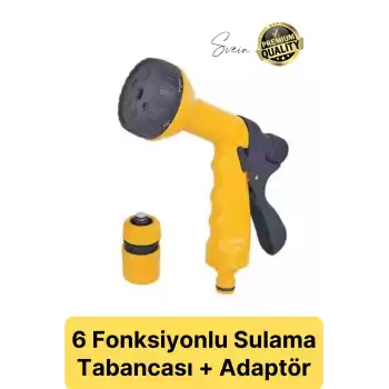 Premium 7 Fonksiyonlu Yüksek Basınçlı Sulama Tabancası Bahçe Araba Yıkama Yağmurlama Su Fıskiye