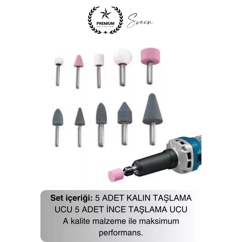 10 Parça Hobi Gravür Dremel Taşlama Ucu Mini Metal Ahşap Oyma Seti Parlatma Zımparalama Fırçalama