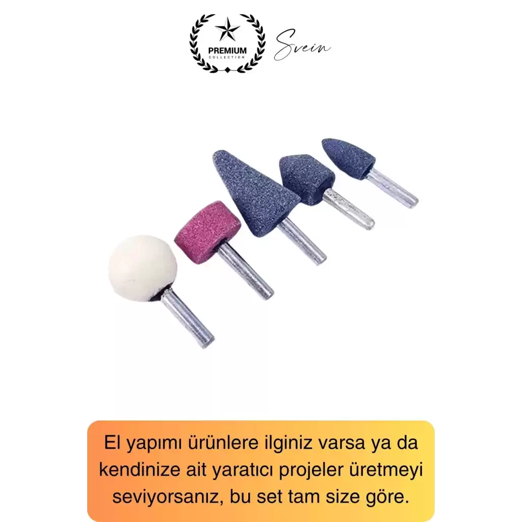 5 Parça Hobi Gravür Dremel Taşlama Ucu Mini Metal Ahşap Oyma Seti Parlatma Zımparalama Fırçalama