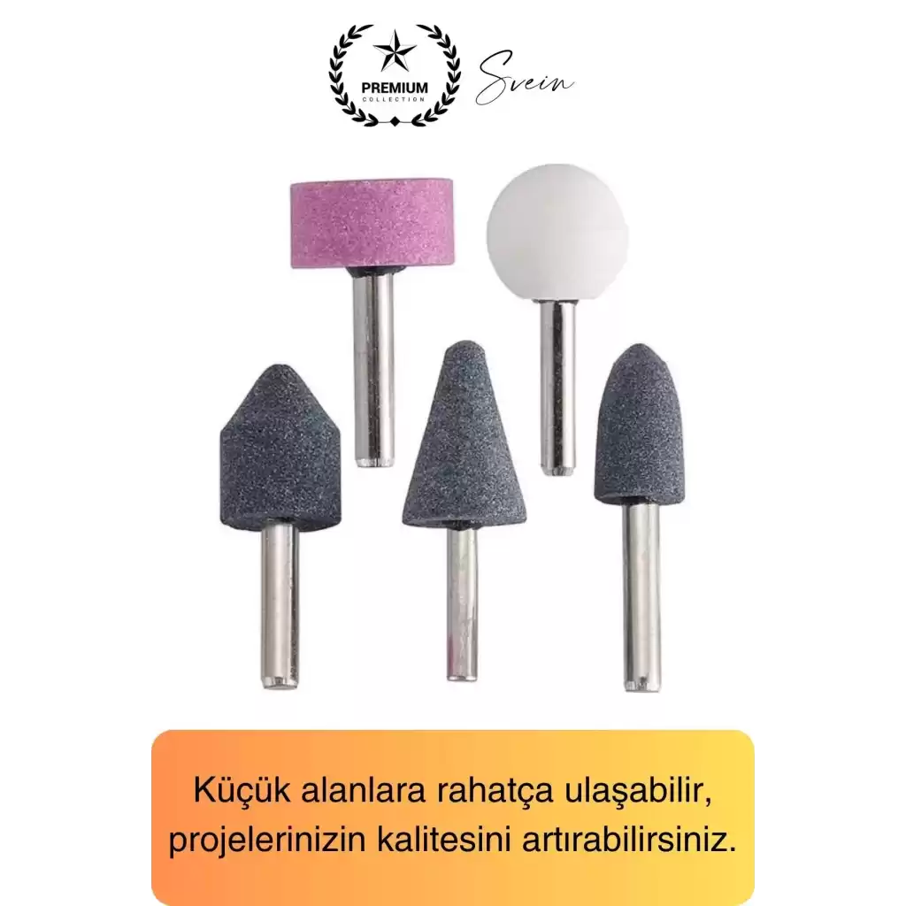 5 Parça Hobi Gravür Dremel Taşlama Ucu Mini Metal Ahşap Oyma Seti Parlatma Zımparalama Fırçalama