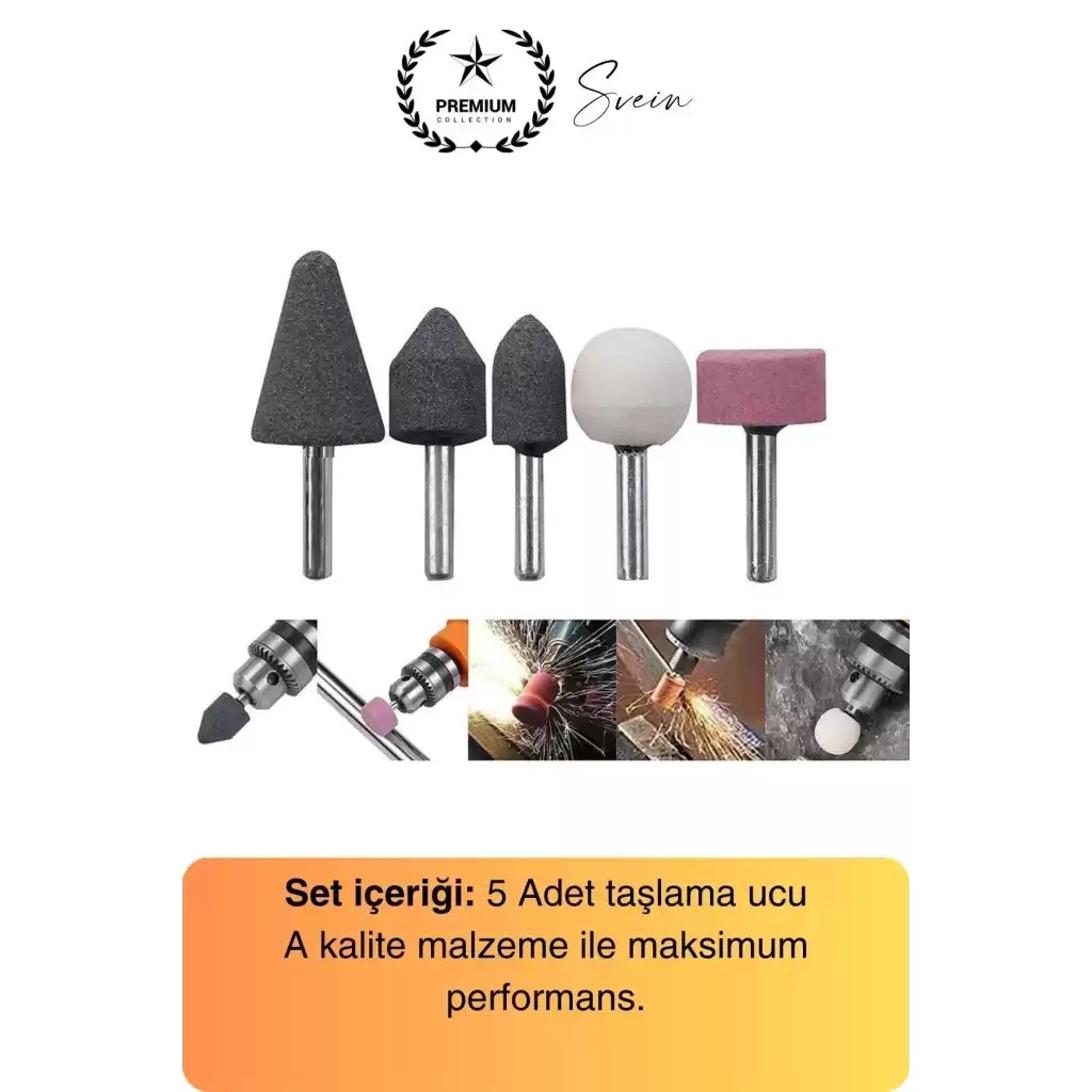 5 Parça Hobi Gravür Dremel Taşlama Ucu Mini Metal Ahşap Oyma Seti Parlatma Zımparalama Fırçalama