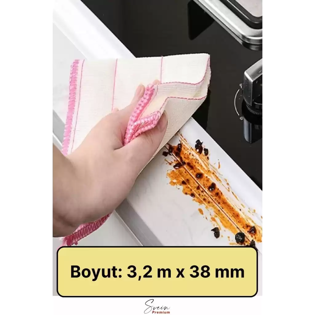 Su Sızdırmaz Geçirmez Dayanıklı Lavabo Tezgah Küvet Duş Banyo Mutfak Pencere Kenar Bandı 3,2 Mt
