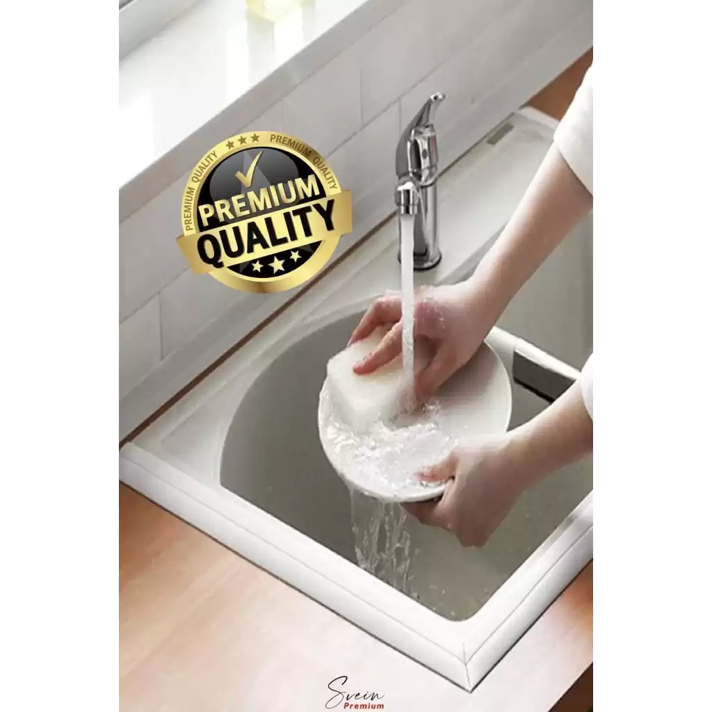 Su Sızdırmaz Geçirmez Dayanıklı Lavabo Tezgah Küvet Duş Banyo Mutfak Pencere Kenar Bandı 3,2 Mt
