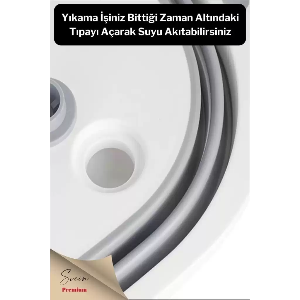 Katlanabilir Bulaşık Yıkama Leğeni Süzgeçli Kesme Doğrama Tahtası Ve Akordiyon Tıpalı Badya 1 Adet