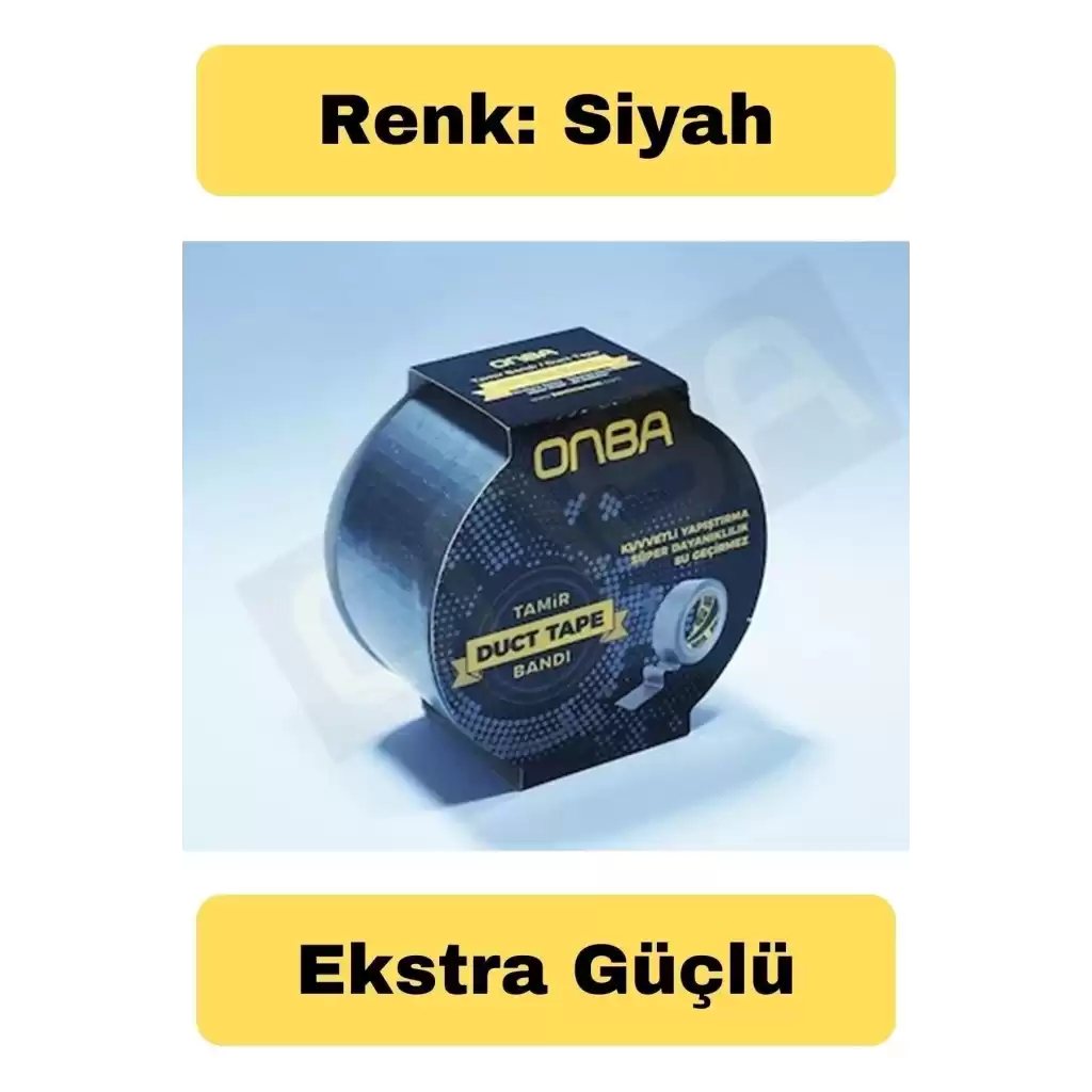 Çok Amaçlı Su Geçirmez Sızdırmaz Dayanıklı Izolasyon Siyah Tamir Bandı 48 Mm 10 Mt 1 Adet