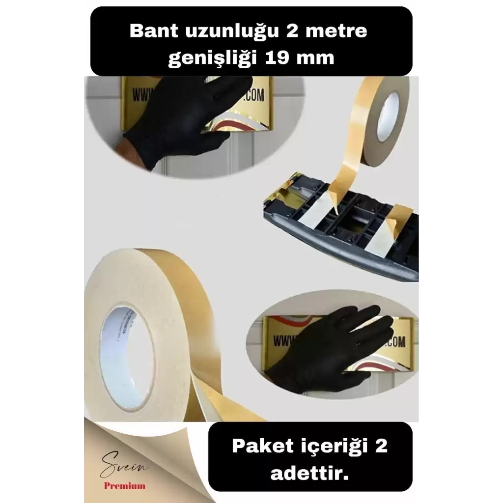 Süngerli Çift Taraflı Ultra Yapışkan Iç Dış Mekan Tamir Çok Amaçlı Köpük Bant 2 Mt 19 Mm