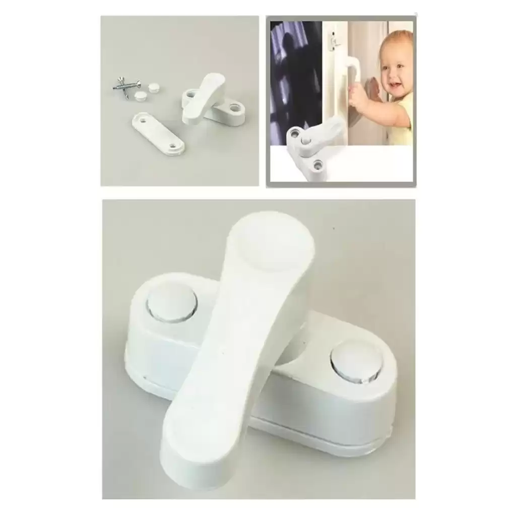 Pvc Pimapen Pencere Cam Balkon Kapısı Çekmeli Metal Güvenli Çocuk Bebek Emniyet Kilidi