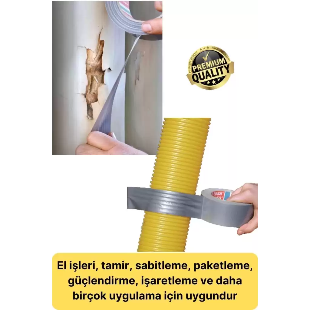 Çok Amaçlı Su Geçirmez Sızdırmaz Dayanıklı Izole Gri Tamir Bandı 48 Mm 10 Mt 1 Adet