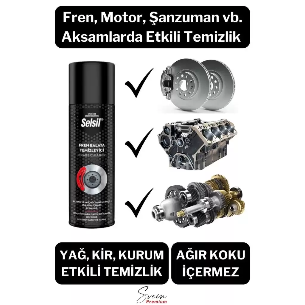 Fren Balata Temizleyici Ve Genel Araç Bakım Parça Toz Yağ Temizleme Spreyi 500 Ml 1 Adet