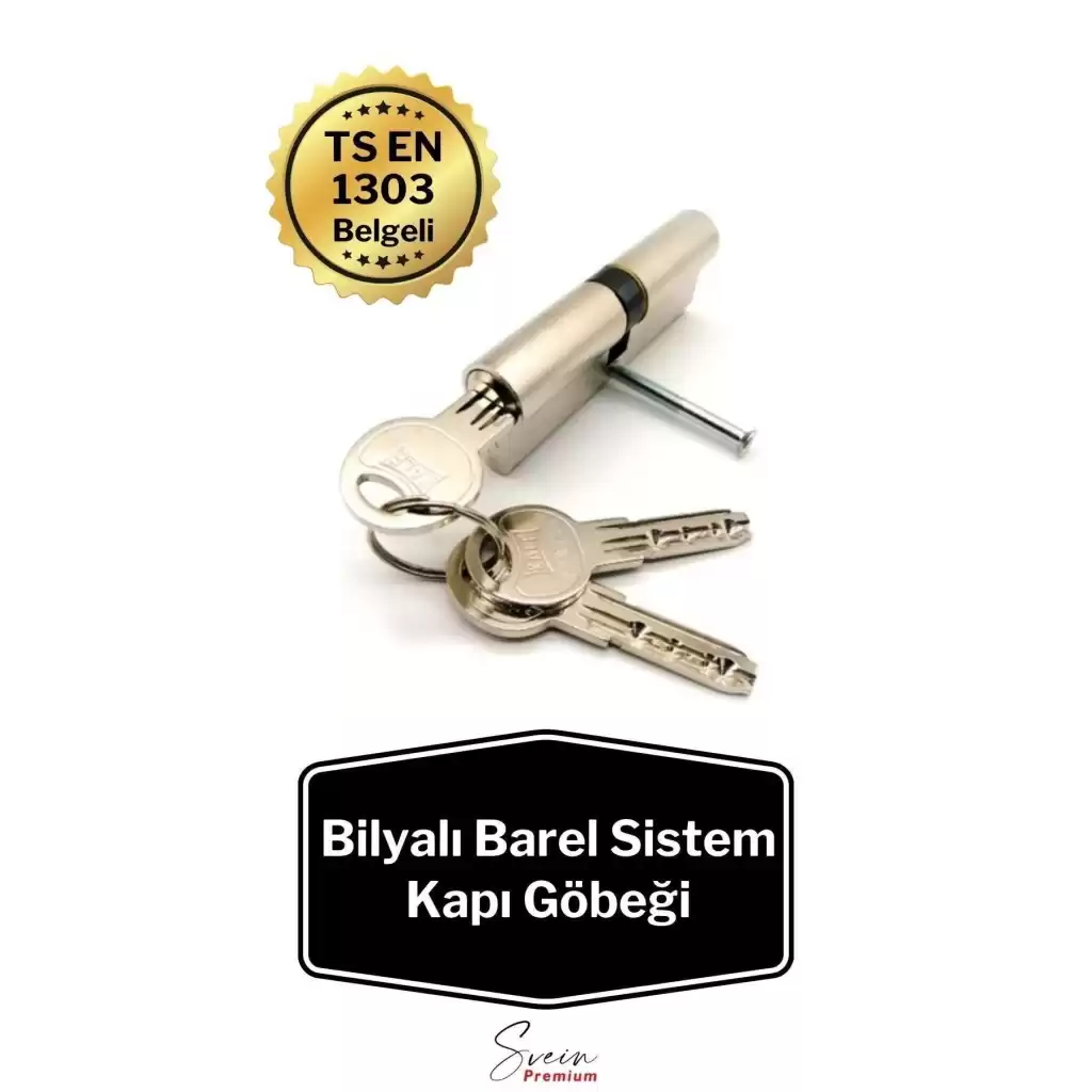 Kale Çelik Kapı Kilidi 164 Snc Bilyalı Barel Sistem Barel Kapı Göbeği Saten PRA-893962-002033
