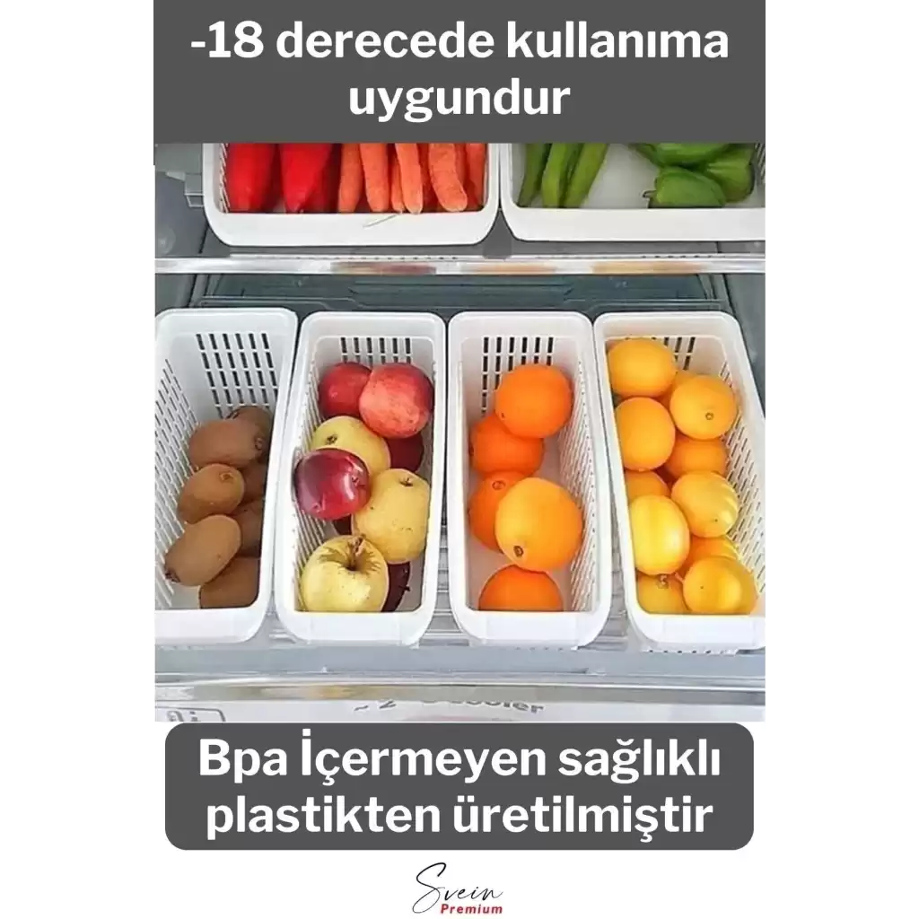 Buzdolabı Sepeti Çok Amaçlı Evye Altı Dolap İçi Meyve Sebze Düzenleyici Sepet Organizer Beyaz 4 Adet