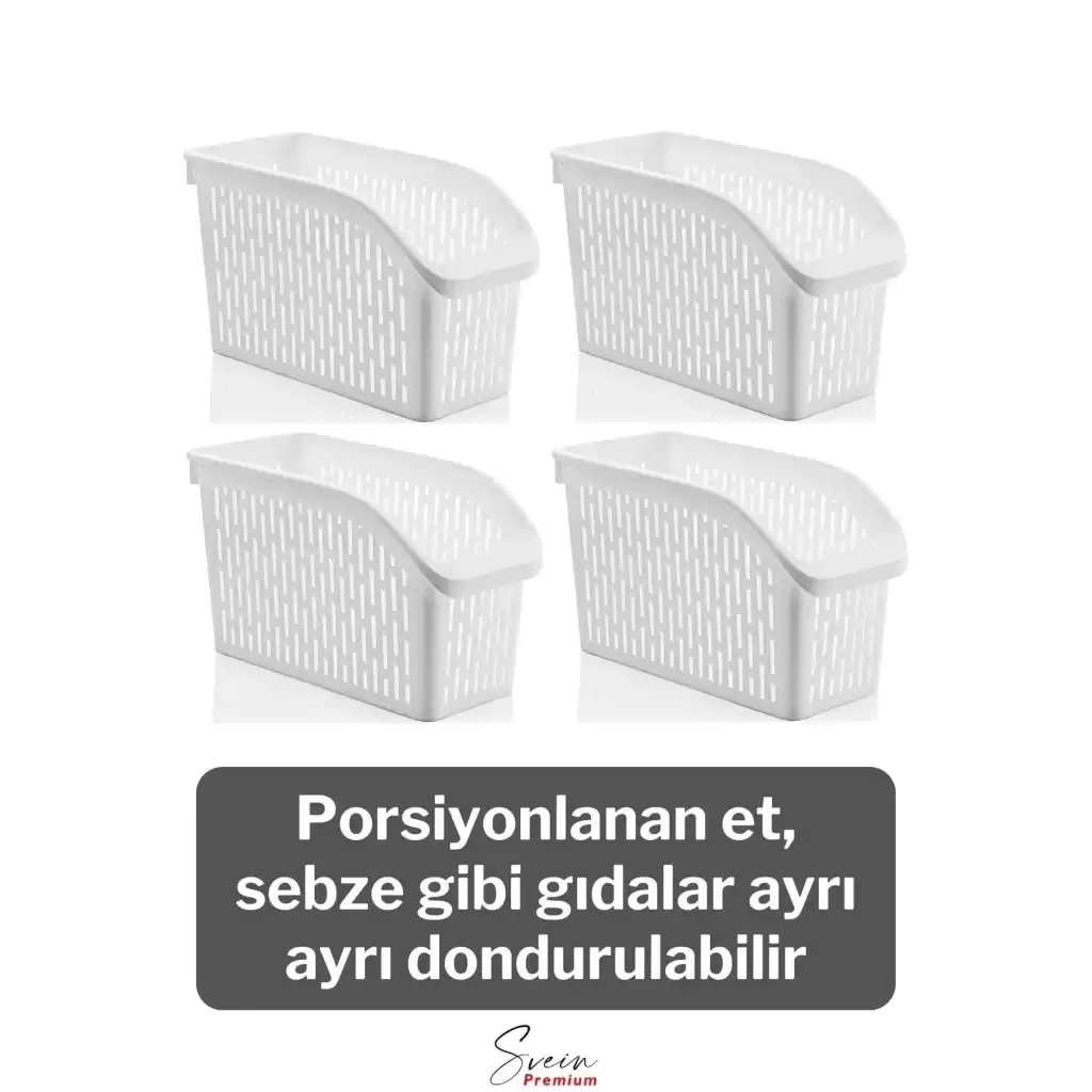 Buzdolabı Sepeti Çok Amaçlı Evye Altı Dolap İçi Meyve Sebze Düzenleyici Sepet Organizer Beyaz 4 Adet