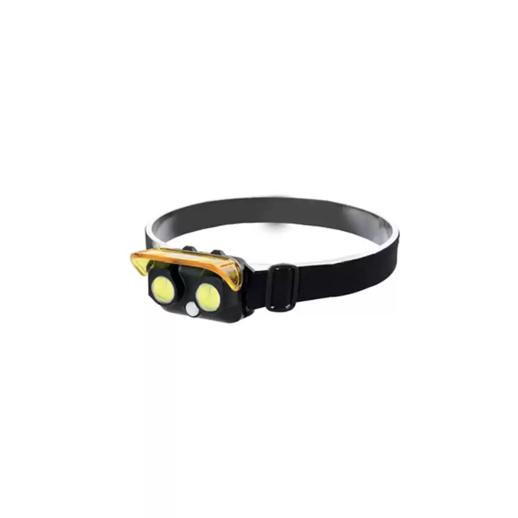 80 Lümen Darbeye Dayanıklı Kamp Spor Tamirat Outdoor Lastikli Led Kafa Lambası Klaus 1+1W Pilli