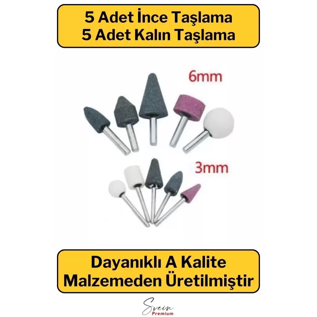 Hobi Gravür Dremel Taşlama Ucu Mini Metal Ahşap Oyma Seti Parlatma Çapak Alma 10 Parça Matkap Uyumlu