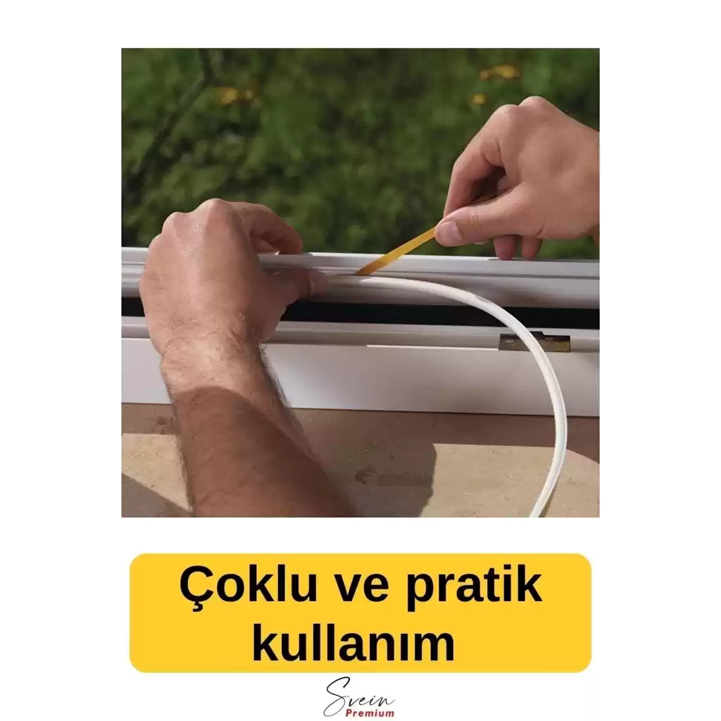 Kapı Ve Pencere Soğuk Izolasyon Bandı Fitili Kendinden Yapışkanlı Kauçuk Yalıtım Bant 2x10 = 20 Mt