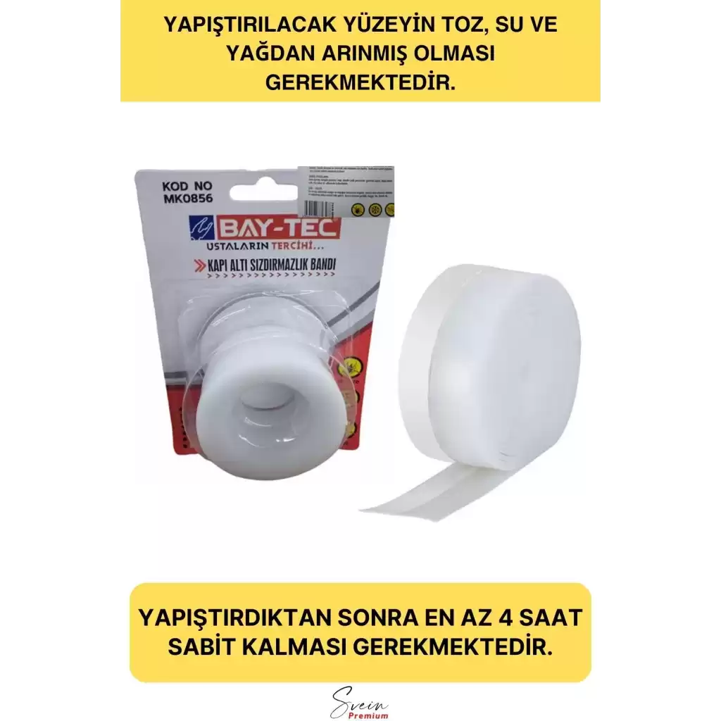 Rüzgar Ses Toz Böcek Önleyici Kapı Altı Isı Yalıtım Soğuk Kesici Şerit Bant Şeffaf 40 Mm X 3 Mt