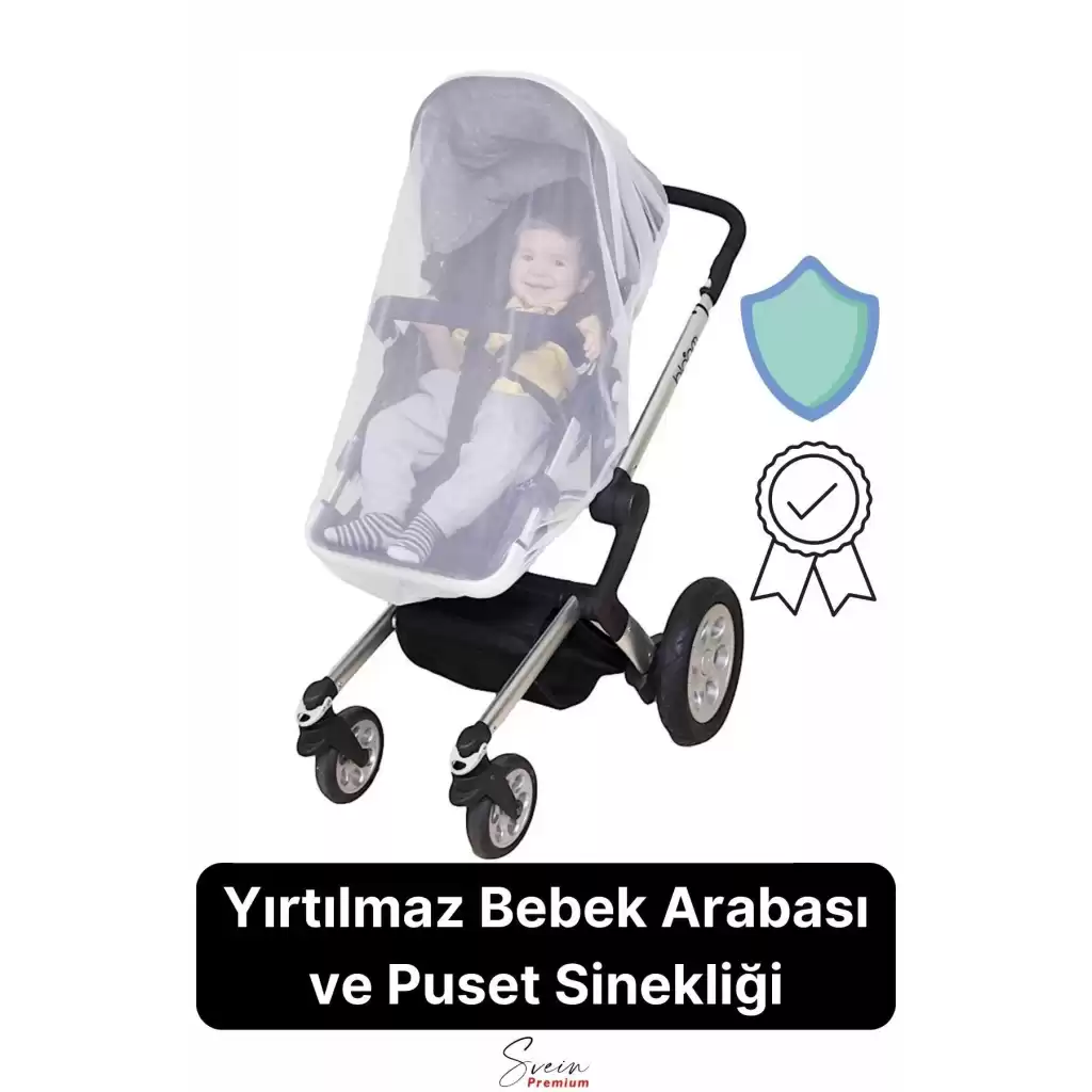 Yırtılmaz Dayanıklı Bebek Arabası ve Puset Sinekliği Bebek Koltuğu Sivrisinek Haşere Koruyucu