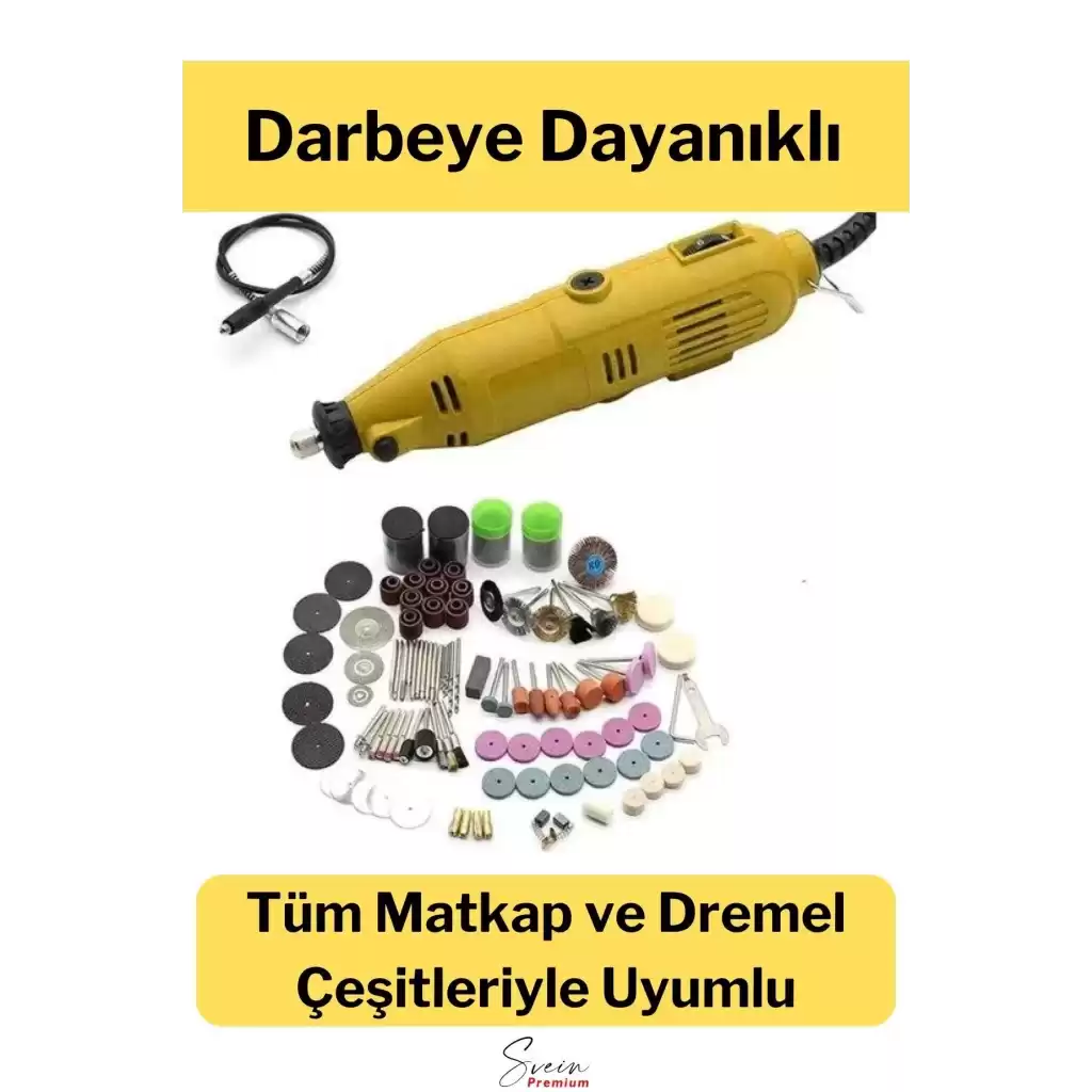 Hobi Gravür Dremel Taşlama Ucu Mini Metal Ahşap Oyma Seti Parlatma Çapak Alma 105 Parça Kalıpçı Seti
