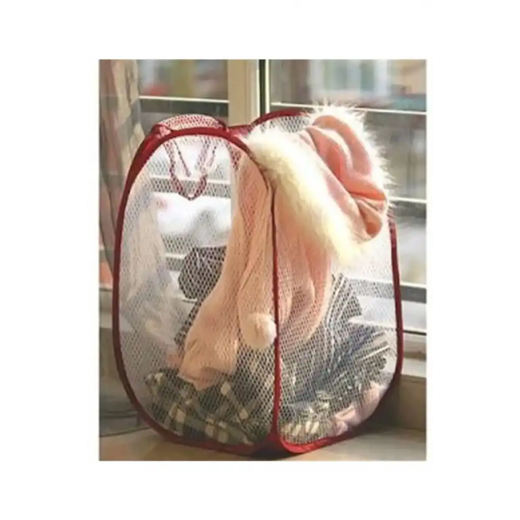 Çok Amaçlı Oyuncak ve Çamaşır Saklama Selesi Katlanabilir Çok Renkli Fileli Eşya İstifleme Sepeti