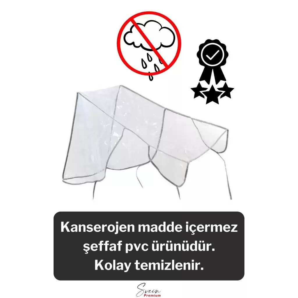 Premium Bebek Arabası Puset Şeffaf Yağmurluk Rüzgar Engelleyici Koruyucu Muşamba Örtü Dayanıklı