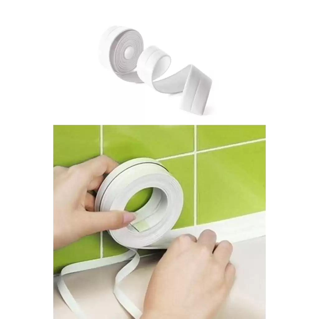 Su Sızdırmaz Geçirmez Lavabo Tezgah Küvet Duş Banyo Mutfak Pencere İzolasyon Şerit Bant 3,2 m x 38mm