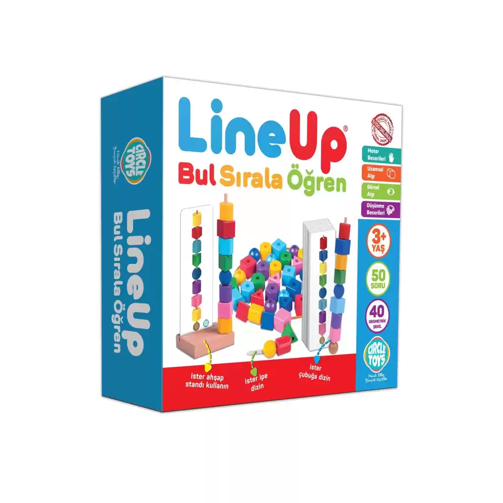 Bul Sırala Öğren Line Up Motor Beceri Uzamsal ve Görsel Algı Düşünme Becerisi Geliştirme Çocuk Oyunu