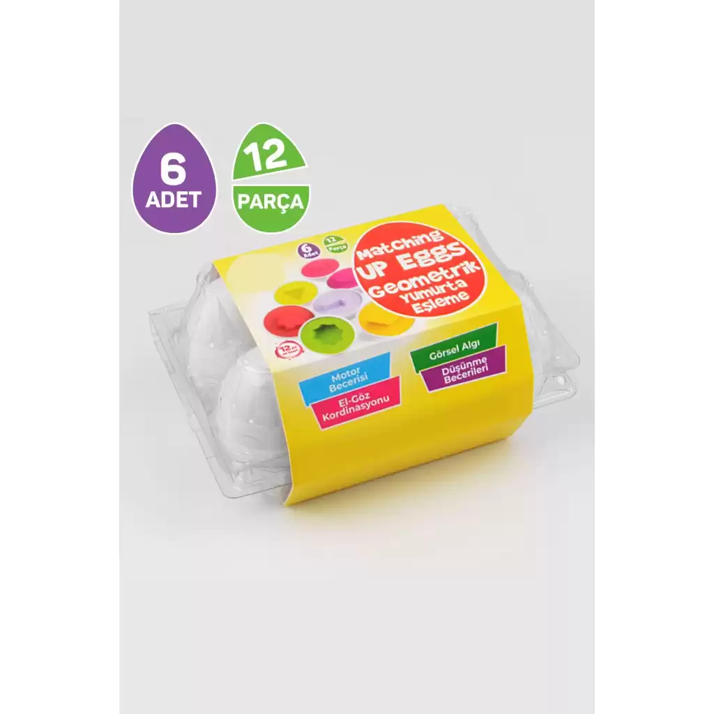 6lı Geometrik Yumurta Eşleme Oyunu Şekilli Eğitici Öğretici Motor Gelişim Görsel Algı Oyuncak Toys