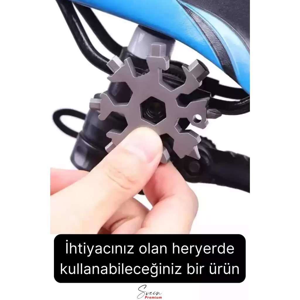 Çok Amaçlı Metal Kar Tanesi Tornavida Seti Taşınabilir Pratik Alyan Takımı 18 in 1 Anahtarlık Açıcı