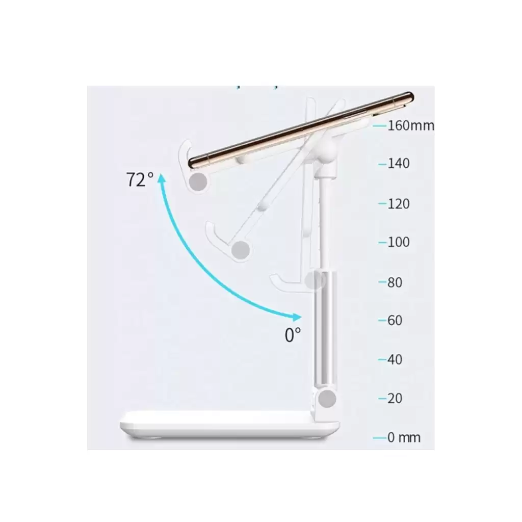 Katlanabilir Masaüstü Tablet ve Telefon Tutucu Stand Uzayabilen Kademeli Katlanır Pratik Portatif