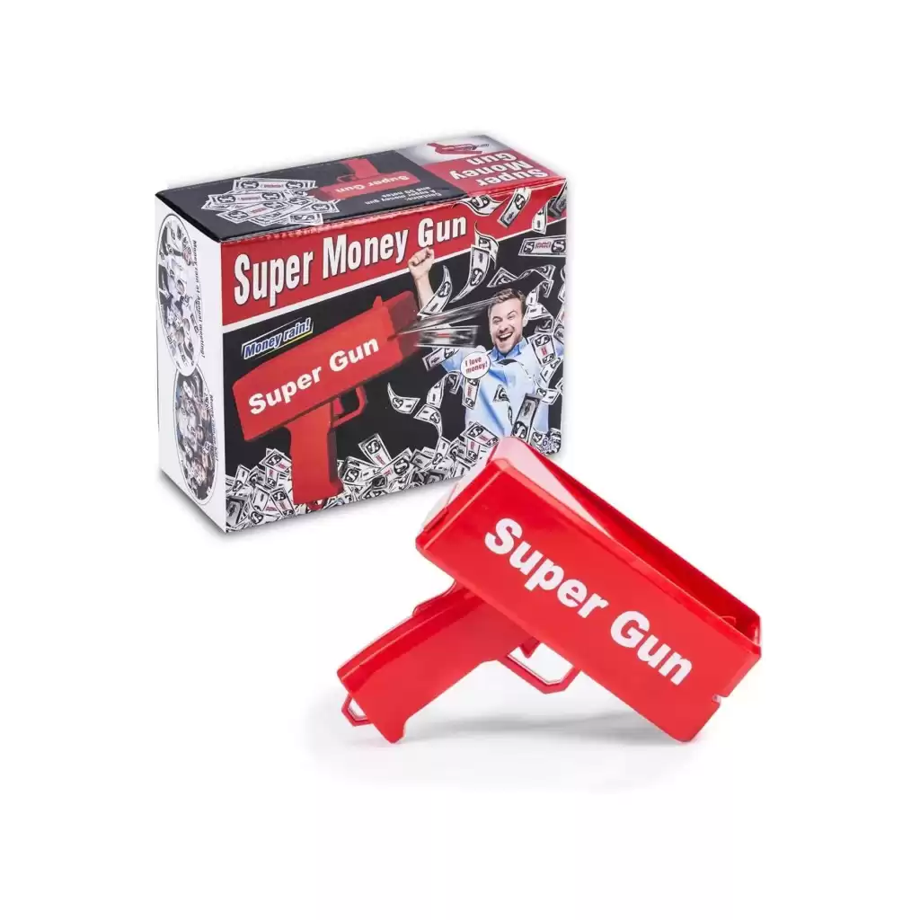 Parti Düğün Nişan Kına Doğum Günü Eğlence Aleti Para Saçma Tabancası Super Money Gun Püskürtme