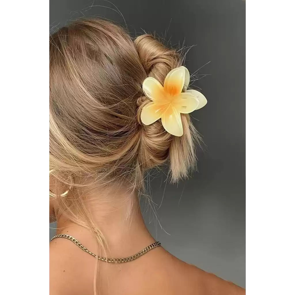 6lı Lotus Çiçeği Mandal Toka Parlak Akrilik Çok Renkli Mika Şık Yeni Sezon Kadın Saç Tokası Seti