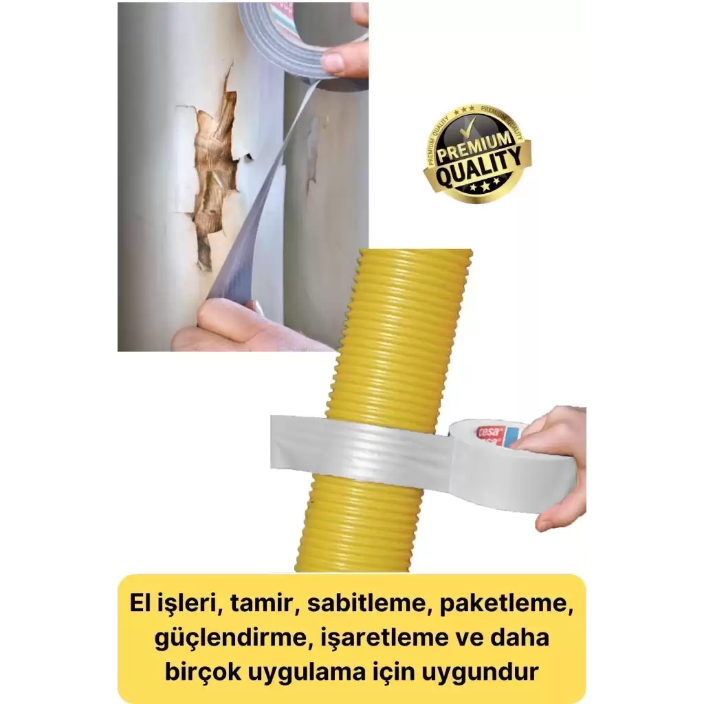 Premium Çok Amaçlı Su Geçirmez Sızdırmaz Dayanıklı Izole Beyaz Tamir Bandı 48 Mm 10 Mt 1 Adet