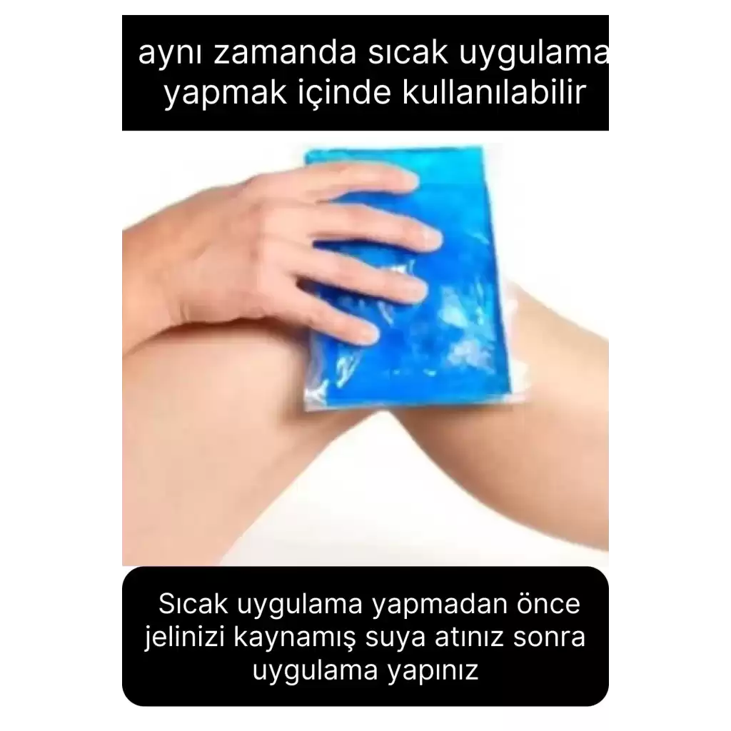 3lü Orta Boy Sıcak Soğuk Kompres Buz Jel Yeniden Kullanılabilir El Ayak Dirsek İlk Yardım Termojel
